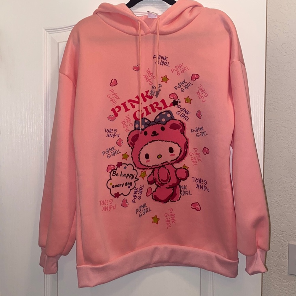 Oversized hoodie. Fits like a large. Peachy pink